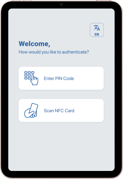 Kiosque One Access accès PIN et NFC