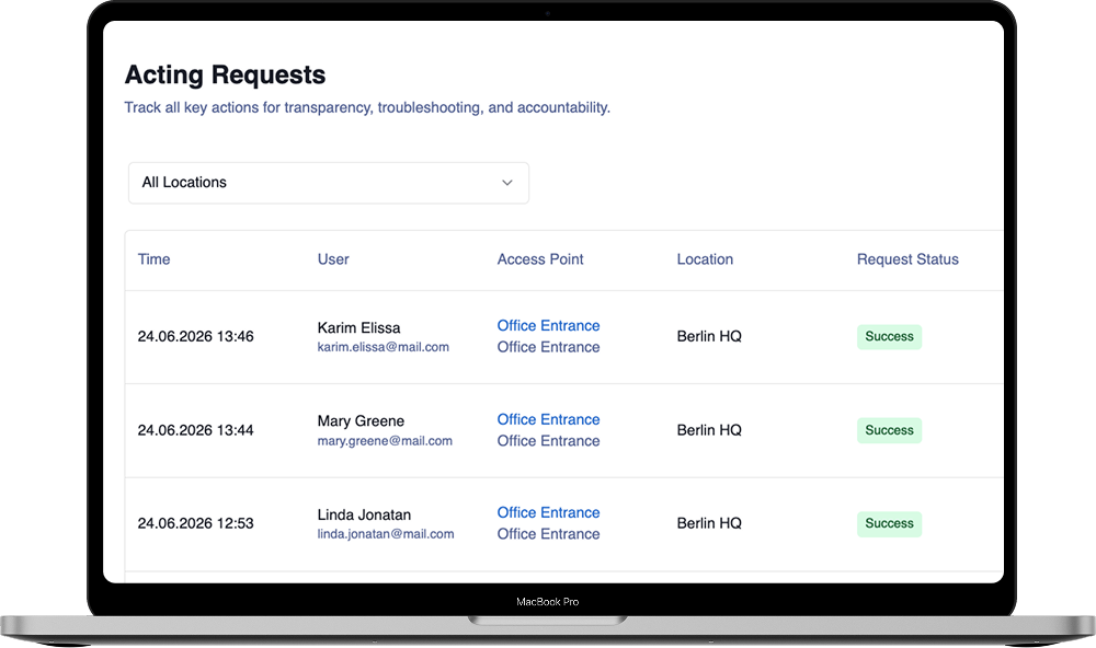 Registro de accesos One Access Manager